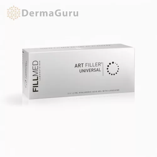 Fillmed Art Filler Universal, Hyaluronsäure-Filler, Behandlung mittlerer und tiefer Falten, 2 x 1,2 ml