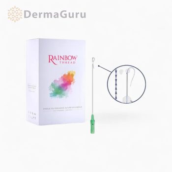   Rainbow Thread Heart Lift, Biofaden zur Gesichtsformung und Volumenanhebung, 18G/100/185, 100 Fäden (5 Beutel x 20 Stk)