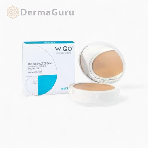 WiQo ICP Medium SPF 50+, Getönte Sonnenschutzcreme für mittlere-warme Hauttöne, mit feuchtigkeitsspendender und ausgleichender Wirkung, 10,5ml